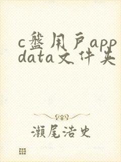 c盘用户appdata文件夹可以删除吗