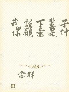 我说下辈子如果你愿意是什么歌名