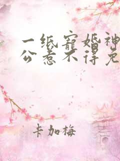 一纸宠婚神秘老公惹不得免费阅读全文