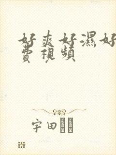 好爽好湿好硬免费视频