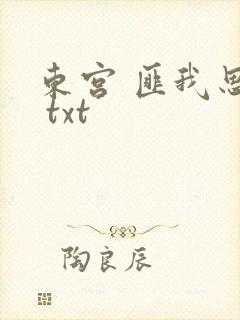 东宫 匪我思存 txt