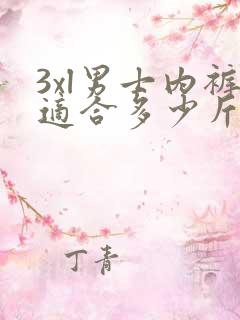 3xl男士内裤适合多少斤的人穿