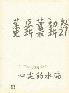 叶辰萧初然刚刚更新最新2143章节