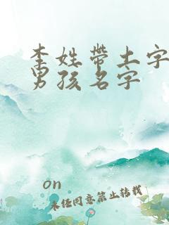 李姓带土字旁的男孩名字