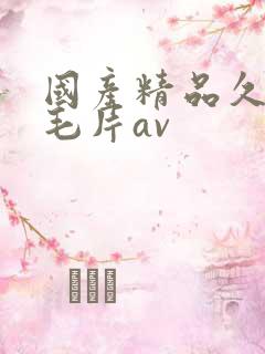 国产精品久久久毛片av