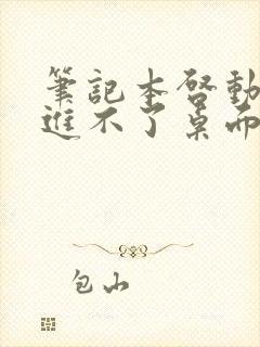 笔记本启动黑屏进不了桌面