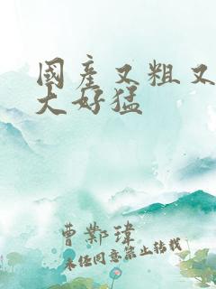 国产又粗又黄又大好猛