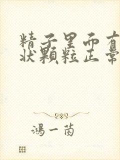 精子里面有果冻状颗粒正常吗