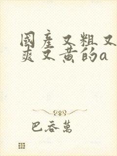 国产又粗又猛又爽又黄的a