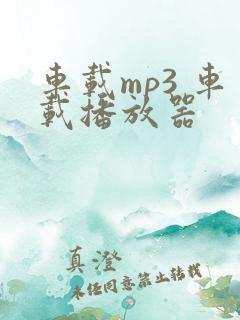 车载mp3 车载播放器