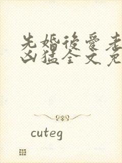 先婚后爱老公很凶猛全文免费阅读