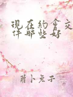 现在约会交友软件哪些好