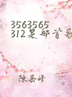 3563565312是哪首歌的歌词