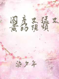 国产又猛又爽又黄的视频