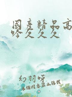 国产精品高潮呻吟久久久