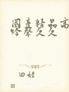 国产精品高潮呻吟声久久