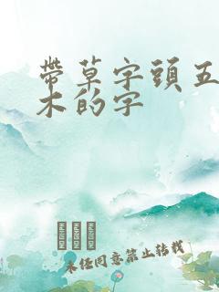 带草字头五行属木的字