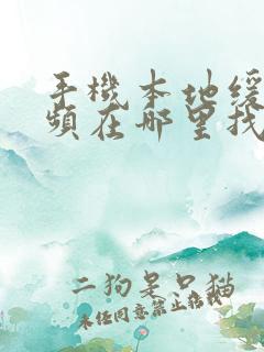 手机本地缓存视频在哪里找