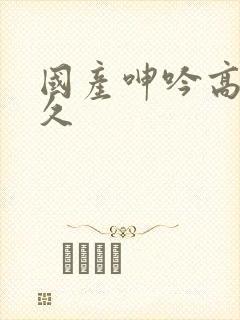 国产呻吟高潮久久