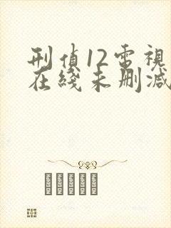 刑侦12电视剧在线未删减