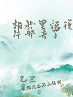 相册里恢复的照片哪去了