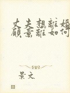 丈夫想离婚我不愿意离如何对付