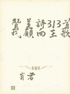 赞美诗313首我愿向主歌