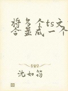 将多个ts文件合并成一个mp4文件