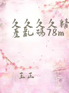 久久久久精品国产乱码78m