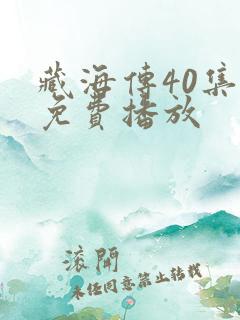 藏海传40集全免费播放