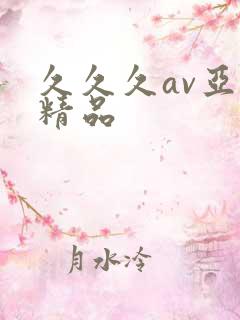久久久av亚洲精品