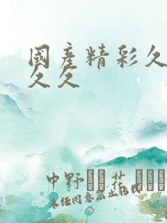 国产精彩久久久久久