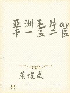 亚洲毛片av不卡一区二区三区