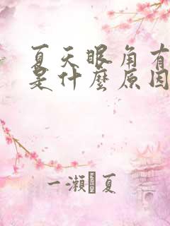 夏天眼角有眼屎是什么原因