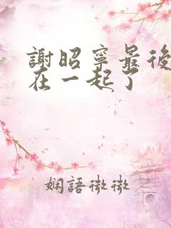 谢昭宁最后和谁在一起了