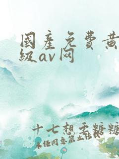 国产免费黄色一级av网