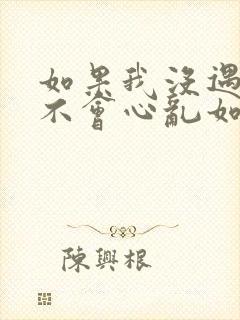 如果我没遇见你不会心乱如麻歌词