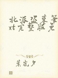 北派盗墓笔记txt完整版免费下载