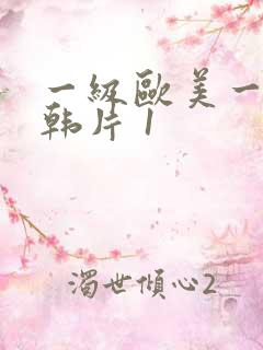 一级欧美一级日韩片 1