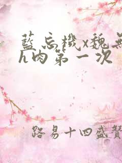 蓝忘机x魏无羡h肉第一次