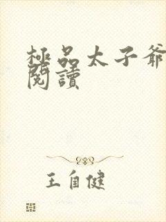 极品太子爷全本阅读