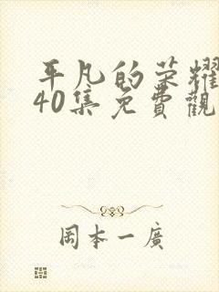 平凡的荣耀第二40集免费观看