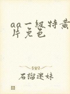 aa一级特黄大片免色