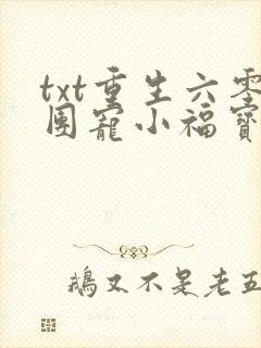 txt重生六零团宠小福宝下载