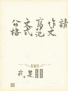 公文写作请示的格式范文