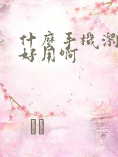 什么手机浏览器好用啊