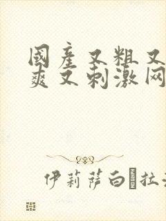 国产又粗又黄又爽又刺激网站