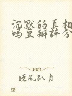 沉默的真相好看吗豆瓣评分