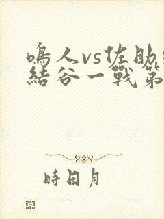 鸣人vs佐助终结谷一战第几集