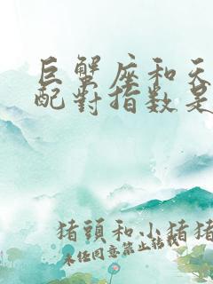 巨蟹座和天秤座配对指数是多少